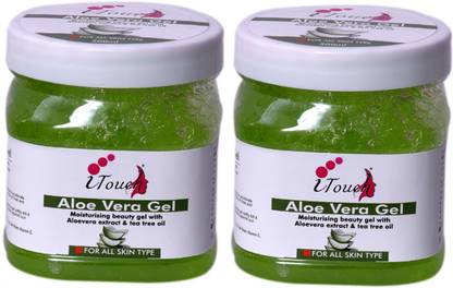 I TOUCH HERBAL Aloevera Gel , 500 Ml x 2 ( Pack Of 2 X 500 Ml )