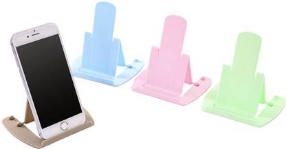 befunky Mobile Phone Tablet Stand Portable Foldable Desktop Holder Adjustable Universal Multi-Angle Cradle (Pack of 4) Mobile Holder