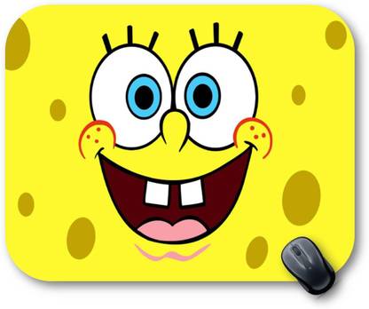 Monk Matters Sponge Bob Design Printed Gaming & Laptop Mouse pad with Non-Slip Rubber Base Non Slip Base Mousepad