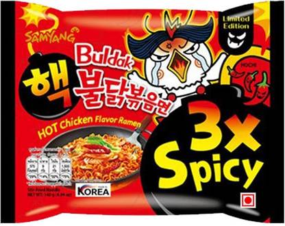 Samyang Buldak Fire Checken 3x Spicy (Pack of 10) Instant Noodles Non-vegetarian