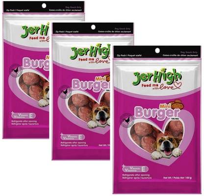 Foodie Puppies Jerhigh Mini Burger Chicken Dog Treat