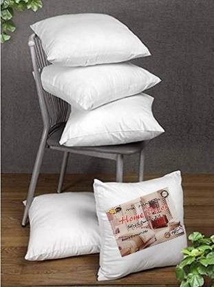 Decor CUSHION SET OF 5 CUSHION 16*16 INCH PREMIUM SOFT FIBRE Polyester Fibre Solid Cushion Pack of 5