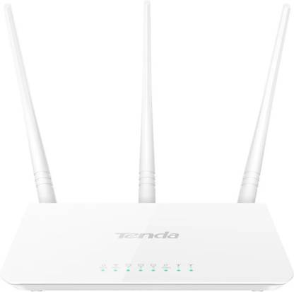 TENDA F3 300Mbps Wi-Fi Router (Not a Modem) Wireless Router 2.4 GHz 300 Mbps Wifi Speed Single Band External Antenna Ethernet (Cable Broadband)