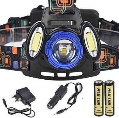 NMS TRADERS LED Head Lamp Flash Torch Light with Rechargable Battery Torch