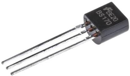 HRTRONICS (PACK PF 20) BS170 Power MOSFET, N Channel, 60 V, 500 mA, 1.2 ohm, TO-92, Through Hole, BS170 Power MOSFET, N Channel, 60 V, 500 mA, 1.2 ohm, TO-92, Through Hole FET Transistor
