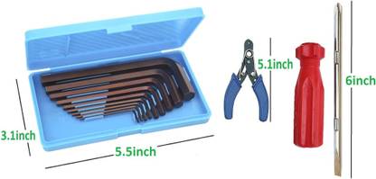 DUMDAAR Latest Allen key set Wire cutter and Screwdriver Allen Key Set