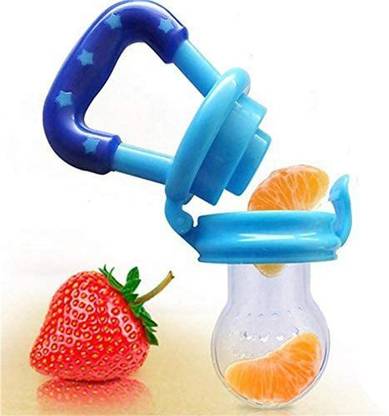HIKIPO Fruit Nibbler Silicone Food Soft Pacifier/Feeder with free 3 Pcs suckers Nipple Feeder