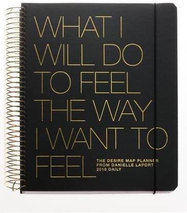 The Desire Map Planner from Danielle Laporte 2018 Daily (Charcoal & Gold)
