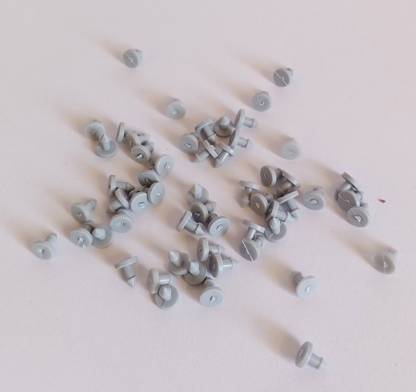 Hardware BUTTON FOR BINDING STRAP (100 Pcs) gray Colour Plastic Buttons