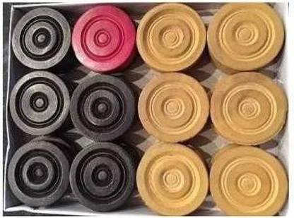 woodshy Wooden carrom coins with sticker Carrom Pawns