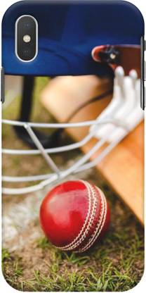 NDCOM Back Cover for Apple iPhone Xs Max Cricket Bat Ball Printed