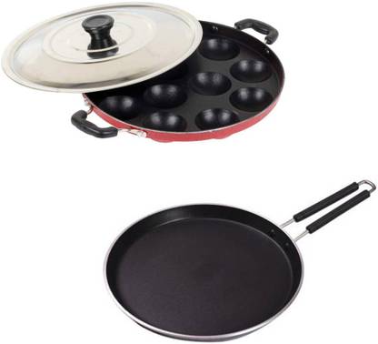 Rasoi Hammer Tone Finish Non-Stick Coated Cookware Set
