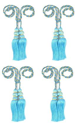Homefab India Blue Tassels