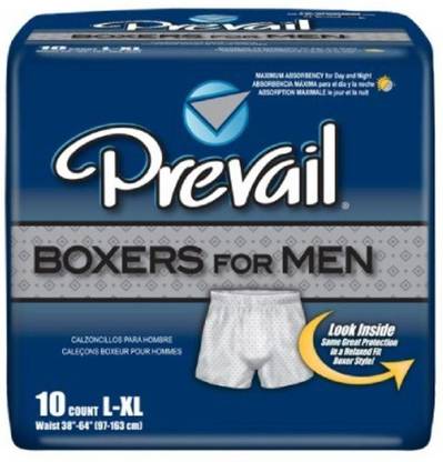 Prevail Boxers for Men Adult Diapers - L