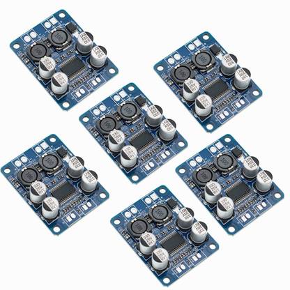 geeta enterprises (Pack of 6) Digital Amplifier Audio Board Stereo Class D, 5V, 12V, 24V high Power (TPA 3118 Mono) Sound Recorder and Sound Circuit Electronic Hobby Kit