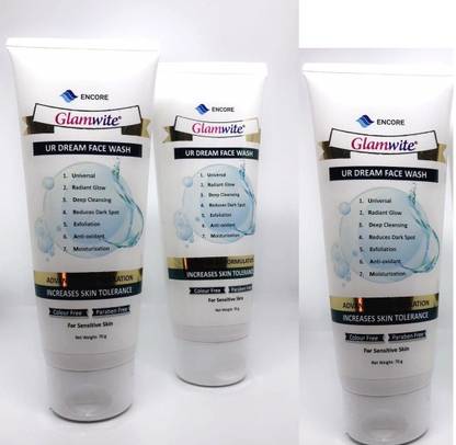 GLAMWITE Facewash 210gms Pack of 3 Face Wash
