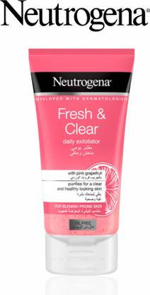 NEUTROGENA Fresh & Clear Daily Exfoliator (Pack Of 2) Imported  (Made In France) Face Wash
