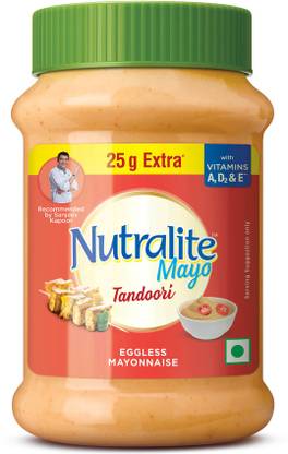 Nutralite Tandoori Mayo|Eggless Mayonnaise|Enriched with Vitamins A, D2, and E
