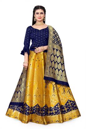 Sojitra Enterprise Printed Semi Stitched Lehenga Choli