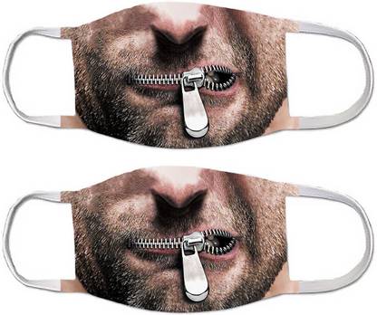 sam editz Mouth Zip Mask | Printed Mask | Reusable Mask | Mask | Washable Mask | Anti-Pollution Mask Cloth Mask