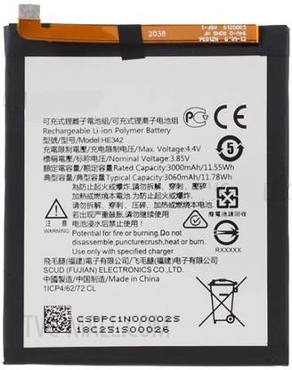 Welzone Mobile Battery For  Nokia HE342 Nokia 5.1 Plus / 6.1 Plus