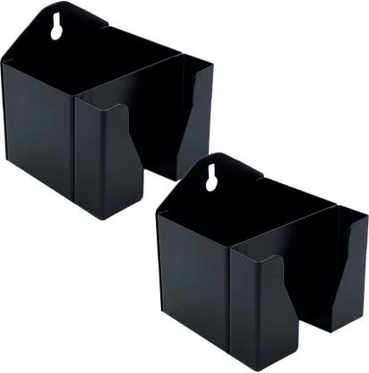 Crinds (Set of 2) Pure Metal Wall Mount Mobile Cell Phone Stand Holder Charging Stand for Wall with Double Pocket to Hold All Smartphones and iPhones with Charger Mobile Holder