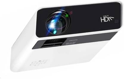 AUN D60 Mini LED Projector 2800 Lumens 1080p Supported Resolution Multiple Ports Built-in Speaker Portable Basic version Home Cinema projector With Remote Control(black/white) Mini Portable Projector 2800 lm LED Corded Portable Projector