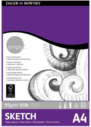 DALER ROWNEY Simply A4 Sketching Paper Pad Sketch Pad