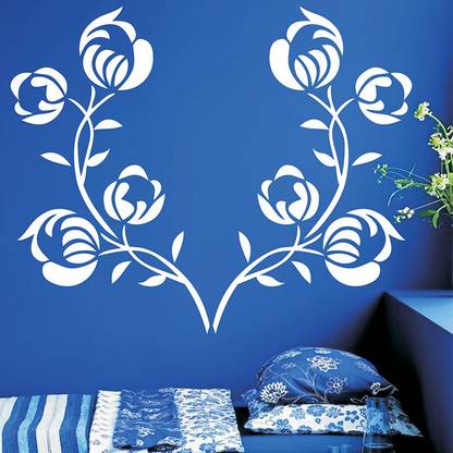 MMD DECORATION Fancy Floral Botanical Wall Stencil FLORAL PATTERN Size:- 16" X 24" Fancy Floral Botanical Wall Stencil (Pack of 1) Reusable Wall Painting Stencil for Home Decoration Wall Stencil Wall Stencil Stencil