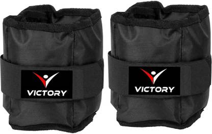 VICTORY (750 gm X 2) Pair Wrist / Ankle weight for Fitness, Walking, Jogging, Aerobics Black Ankle Weight