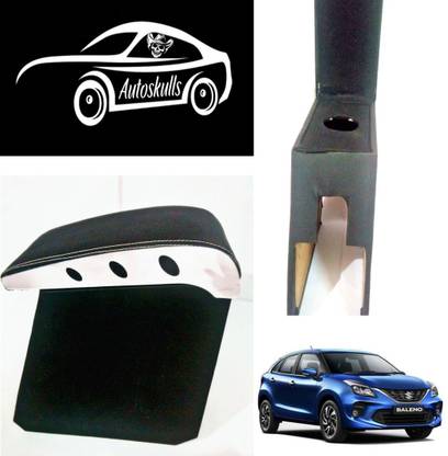 AUTOSKULLS CUSTOM FIT WOODEN CAR ARMREST FOR BALENO WITH GLASS HOLDER Car Armrest