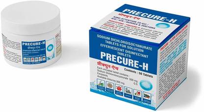 Precure-H 50 Disinfectant Tablets For Hospital and Healthcare Facilities - Stable for 2 or more years - Disinfection and Sanitization for the ambulance, dispensaries, blood banks