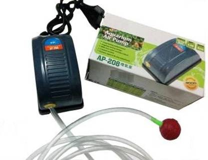 AKSHAT ENTERPRISES Air Pump with Air Stone, 1.5 miter Silicon Pipe Air Aquarium Pump