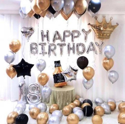 Gold and silver birthday decorations Clearance
