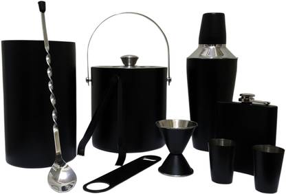 Dynore 10 pc Black color Bar Set 10 - Piece Bar Set
