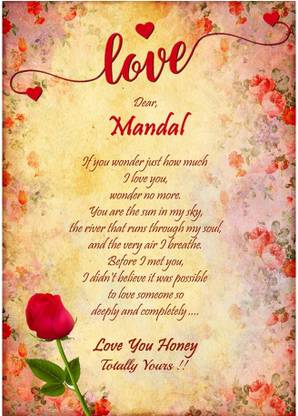 Midas Craft I Love You Mandal ….03 Love Letter Greeting Card