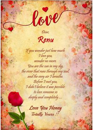 Midas Craft I Love You Renu ….03 Love Letter Greeting Card