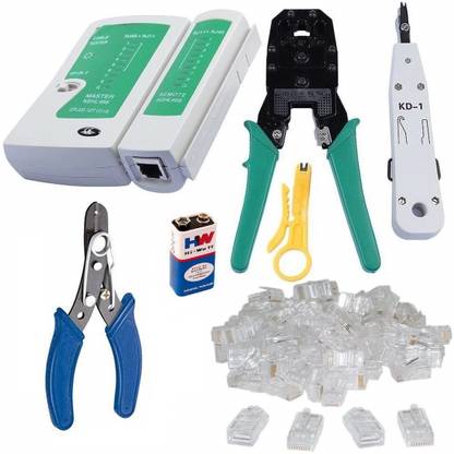 DUMDAAR Combo Crimping Stripping Tool Kit 3 in 1 Manual Crimper