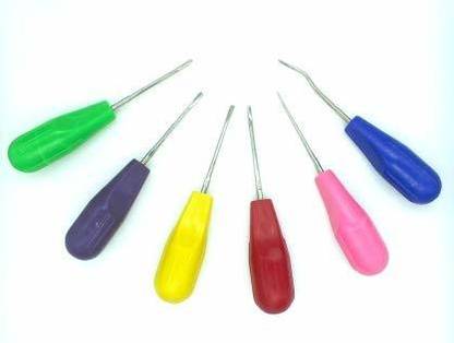 ADDLER Dental Periotomes Elevators 3.5 MM Round Head Concave Soft Blade, Contra Curved/Angled UP (65 Degree) Head AUTOCLAVABLE Pack of 6 Pcs Dental Elevator