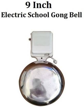REALON 9 Inch Best Strong School Gong Bell/ Electric Bell with Loud sound Wired Door Chime