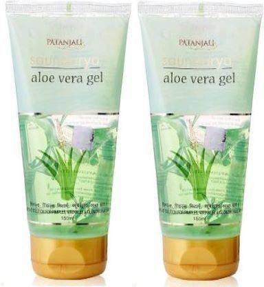 PATANJALI Saundarya Aloevera Gel COMBO(150mlX2=300ml) Face Wash