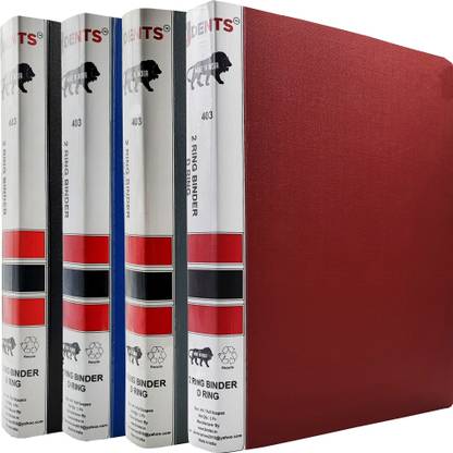 JDENTS Plastic Ring Binder File 2D Full Scape Size Tough Durable / Folder for Office documents and Certificate Plastic File / Ring Binder Box File
