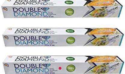 Double Daimond Foil 9M Pack of 3 Aluminium Foil