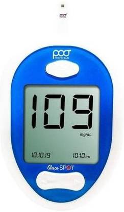 point of care Gluco SPOT Glucometer With 25 Test Strips Glucometer