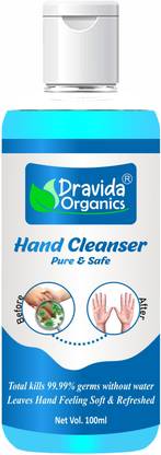 Dravida Organics Anti-Bacterial Alcohol Based /  Hand Cleanser Hand Sanitizer Bottle
