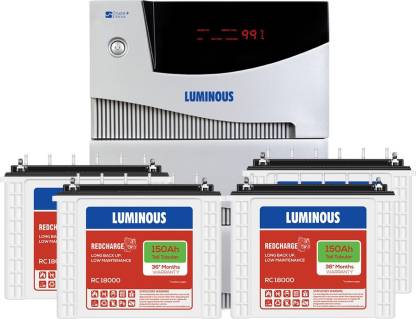 LUMINOUS Cruze 3.5KVA Inverter with RC 18000 Battery (4 Batteries) Tubular Inverter Battery
