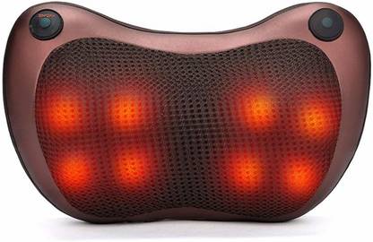 HAIYUN Massage Pillow Electric Charging Relax Neck /Back / Leg with Soft Heat Car Home Use Massager (Brown) Car Home Relax Rolling Balls Back Massage Electronic Pillow Massage Machine Vibrations For Men Women Massager
