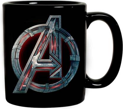 ZORI Premium Quality Gloss Finished Ceramic Coffee - 1 Piece, Black, 330ml Ceramic Coffee Mug