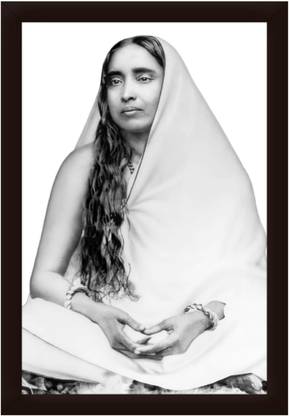 Braj Art Gallery Maa Sarada Devi Photo Frame Digital Reprint 19.5 inch x 13.5 inch Painting