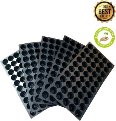 AST 50 Seedling Trays | 50 Holes per tray | Set of 50 Pro Trays | (50*50: 2500 Plants) | Full Size, Plant Container Set